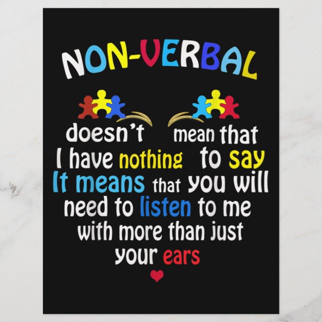 Papel Timbrado Eu Tenho Quebra-cabeça de Consciência Autista Não- (Frente)