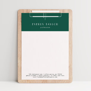 Papel Timbrado EVERLY Empresa Profissional de Negócios Esmeralda 