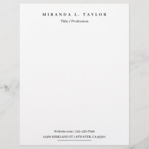 Papel Timbrado Executivo Corporativo Profissional Minimalista