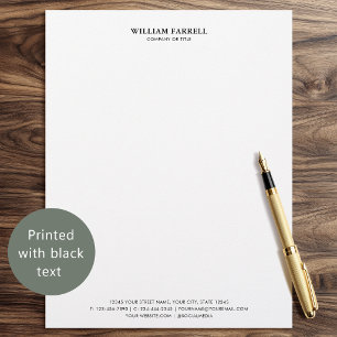 Papel Timbrado Executivo Profissional Preto e Bran