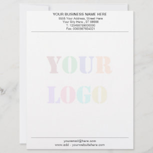 Papel Timbrado Exemplo de Cabeçalho de Carta com Logotipo e Códig