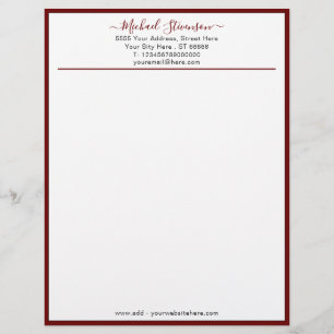 Papel Timbrado Exemplo de Cabeçalho de Carta de Empresa Personali