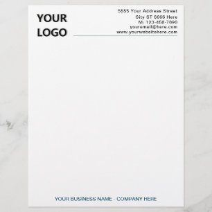 Papel Timbrado Exemplo Letterhead de Logotipo da Empresa Personal
