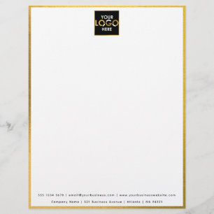 Papel Timbrado Faça o seu logotipo aqui, uma simples fronteira Do