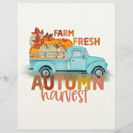 Papel Timbrado Farm Fresh Autumn Harvest Letterhead