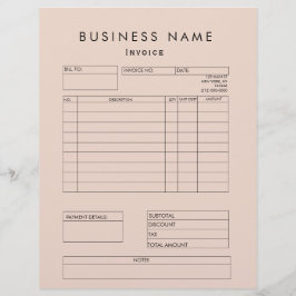 Papel Timbrado Fatura Cor-de-Rosa Esbranquiçada - Suprimentos par