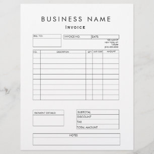 Papel Timbrado Fatura de Suprimentos para Pequenas Empresas