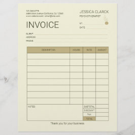 Papel Timbrado Fatura Personalizável de Terapistas e Conselheiros