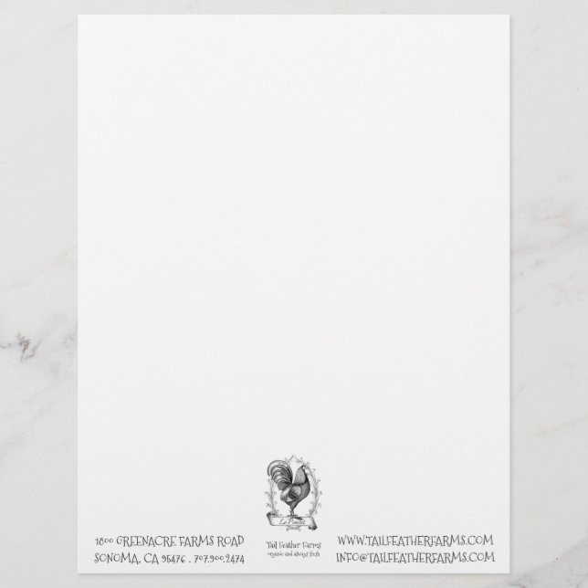 Papel Timbrado Fazenda Hen Business Letterhead (Frente)