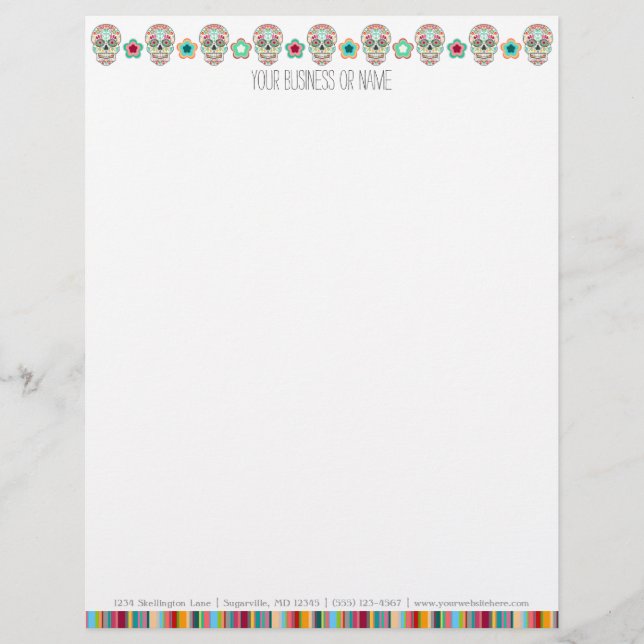 Papel Timbrado Feliz Muertos - cabeçalho feito sob encomenda dos (Frente)