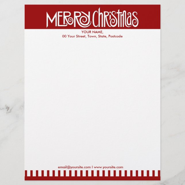 Papel Timbrado Feliz Natal - Carta branca (Frente)