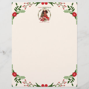 Papel Timbrado Feliz Natal e Feliz ano novo, Mágica Negra