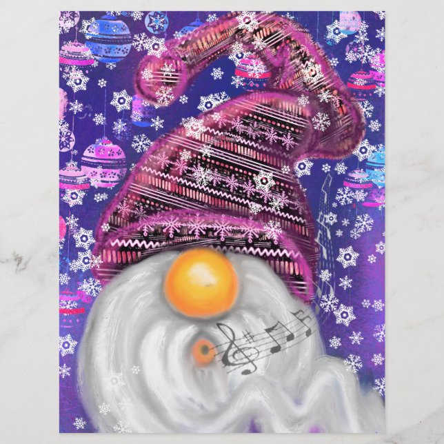 Papel Timbrado Feliz Natal Gnomo Letterhead (Verso)
