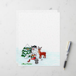 Papel Timbrado Feliz Natal! Neve com Amigos