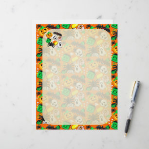 Papel Timbrado Festa de Candies do Halloween Spooky