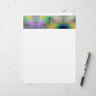 Papel Timbrado Festa do Mardi Gras do SlipperyJoe, festival de pu