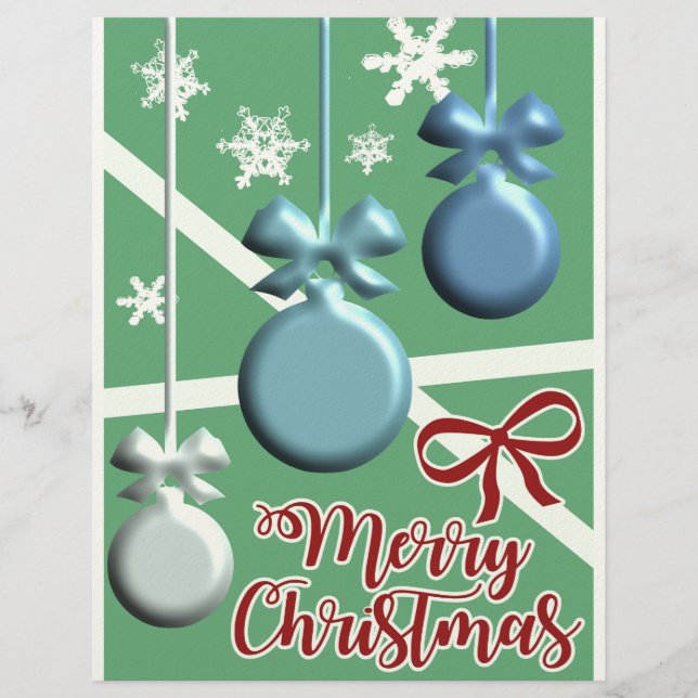 Papel Timbrado Festive Christmas Tree Holiday Greeting Card (Frente)