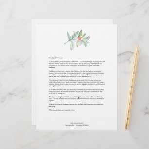 Papel Timbrado Festivo Feliz Cartas de Natal Modelo