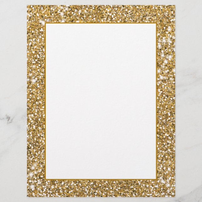 Papel Timbrado Figura de aparência da textura amarela do Ouro azu (Frente)