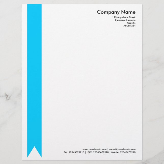 Papel Timbrado Fita - Azul-Céu (Frente)