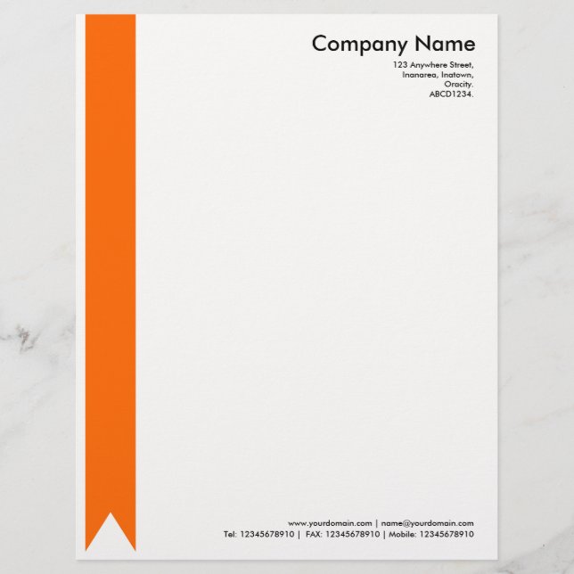 Papel Timbrado Fita - Laranja (Frente)