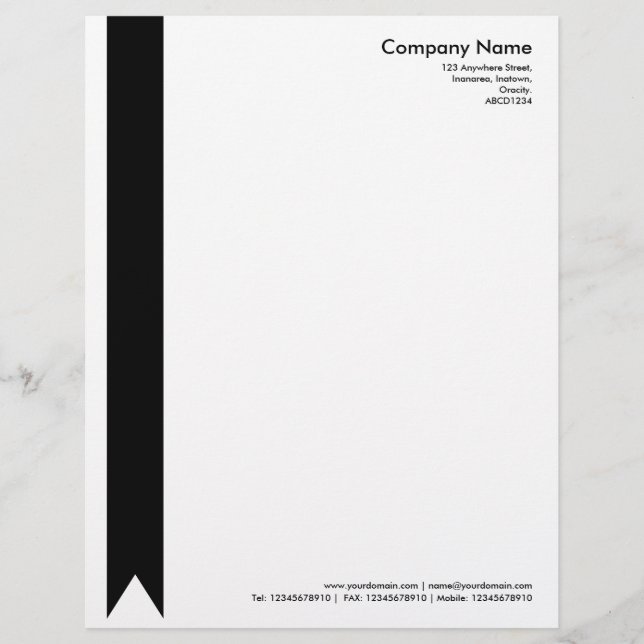 Papel Timbrado Fita - Preto (Frente)