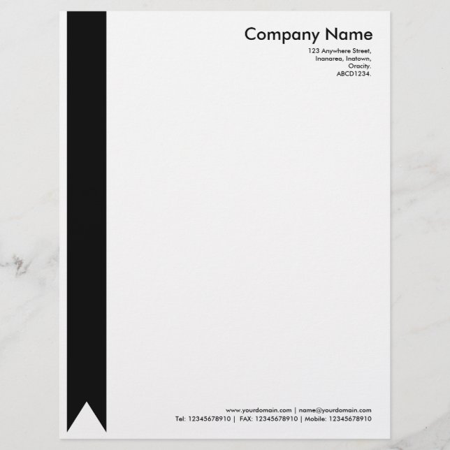 Papel Timbrado Fita - Preto (Frente)