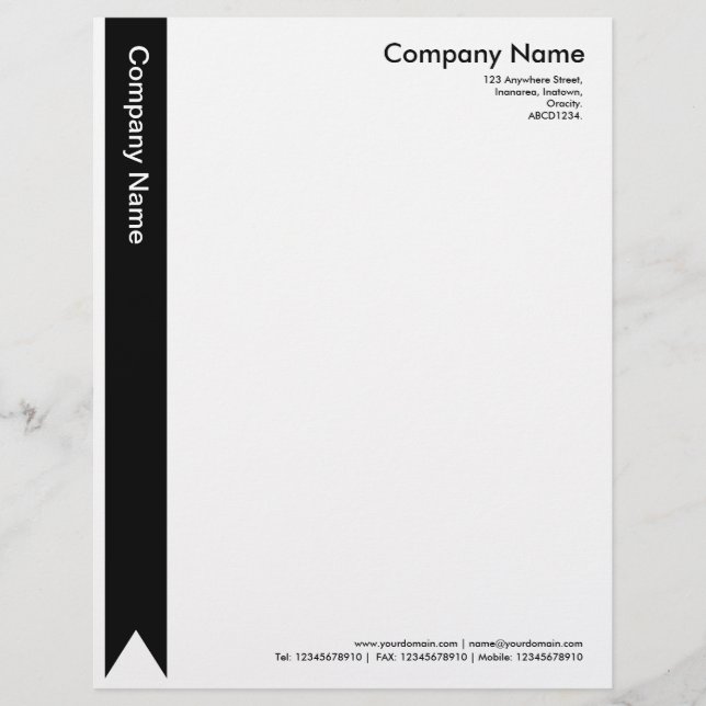 Papel Timbrado Fita - Preto (Frente)