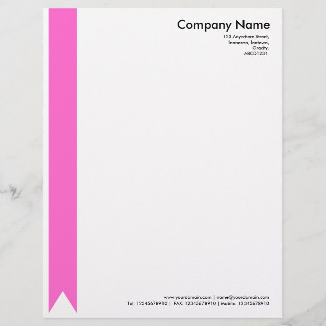 Papel Timbrado Fita - Rosa (Frente)