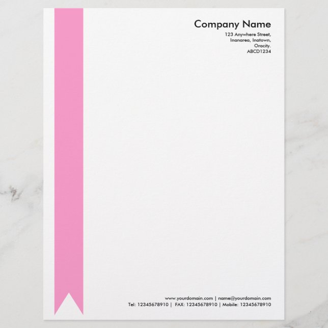 Papel Timbrado Fita - Rosa (Frente)