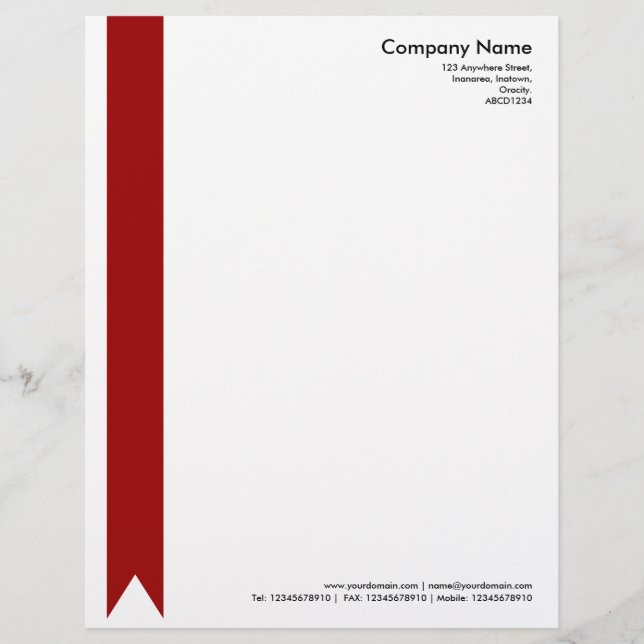 Papel Timbrado Fita - Ruby Vermelho (Frente)