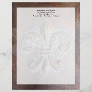 Papel Timbrado Fleur De Lis, Impresso De Olho De Cobre