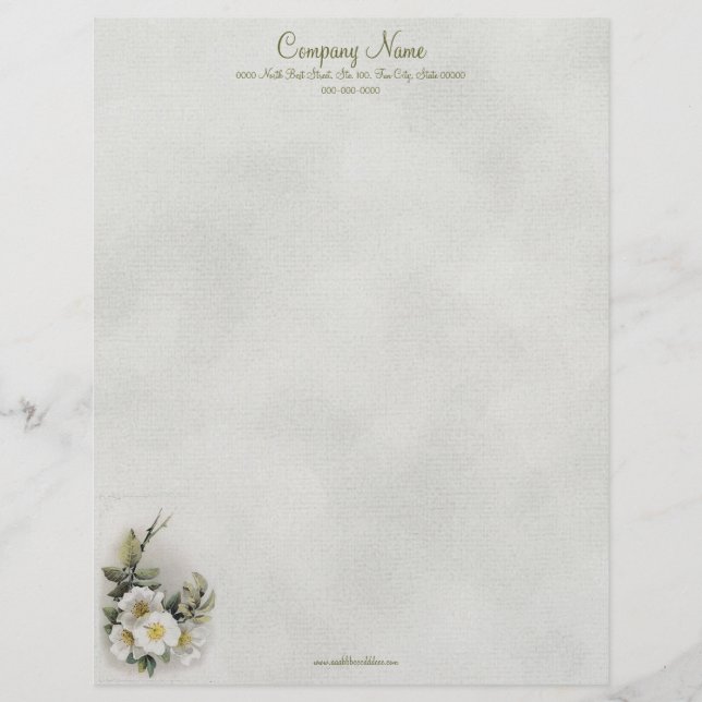 Papel Timbrado Flor de Maçã Antiga (Frente)