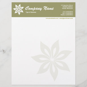 Papel Timbrado Flor - Khaki