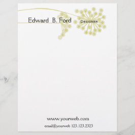 Papel Timbrado Flor selvagem moderna mínima floral