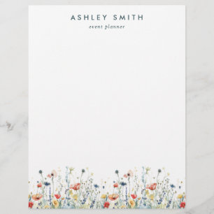 Papel Timbrado Flor Silvestre Vibrante