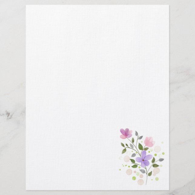 Papel Timbrado Floral (Frente)