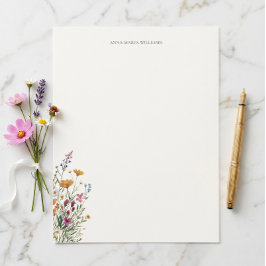 Papel Timbrado Floral Elegante Chic Personalizado