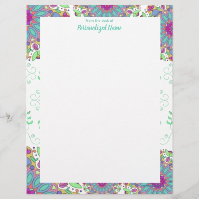 Papel Timbrado Floral Finesse Unline (Frente)