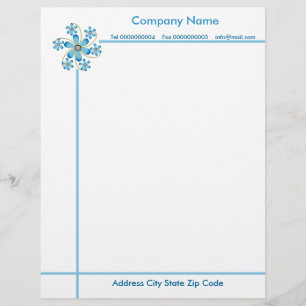 Papel Timbrado Flores bonito Letthead