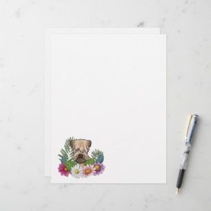 Papel Timbrado Flores Coloridas Coloridas De Cabeça De Moreira, D