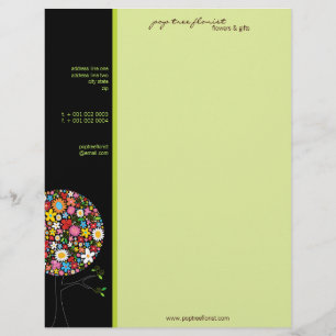 Papel Timbrado Flores Coloridas de Molas Pop Whimsical & Chic