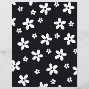 Papel Timbrado Flores de Margarida Negra-Negra Summer Boho