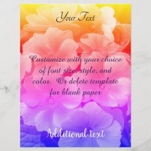 Papel Timbrado Flores de Prímula Amarela Personalizadas Cor de Ar