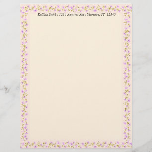 Papel Timbrado Flores Pequenas Rosa Doce
