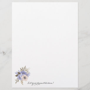 Papel Timbrado Flores, Que Seus Sonhos Briguem!Papelaria