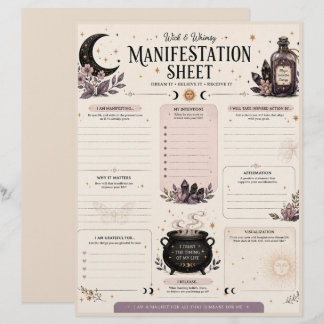 Papel Timbrado Folha de Manifestação Wick & Whimsy