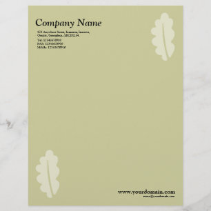 Papel Timbrado Folha de Oak Elegante - Khaki Claro