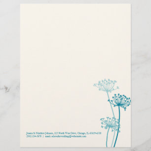 Papel Timbrado Folha de salada das vacas de flores modernas gráf