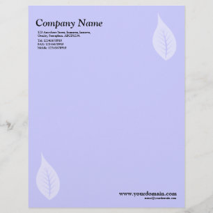 Papel Timbrado Folha Elegante - Azul Claro